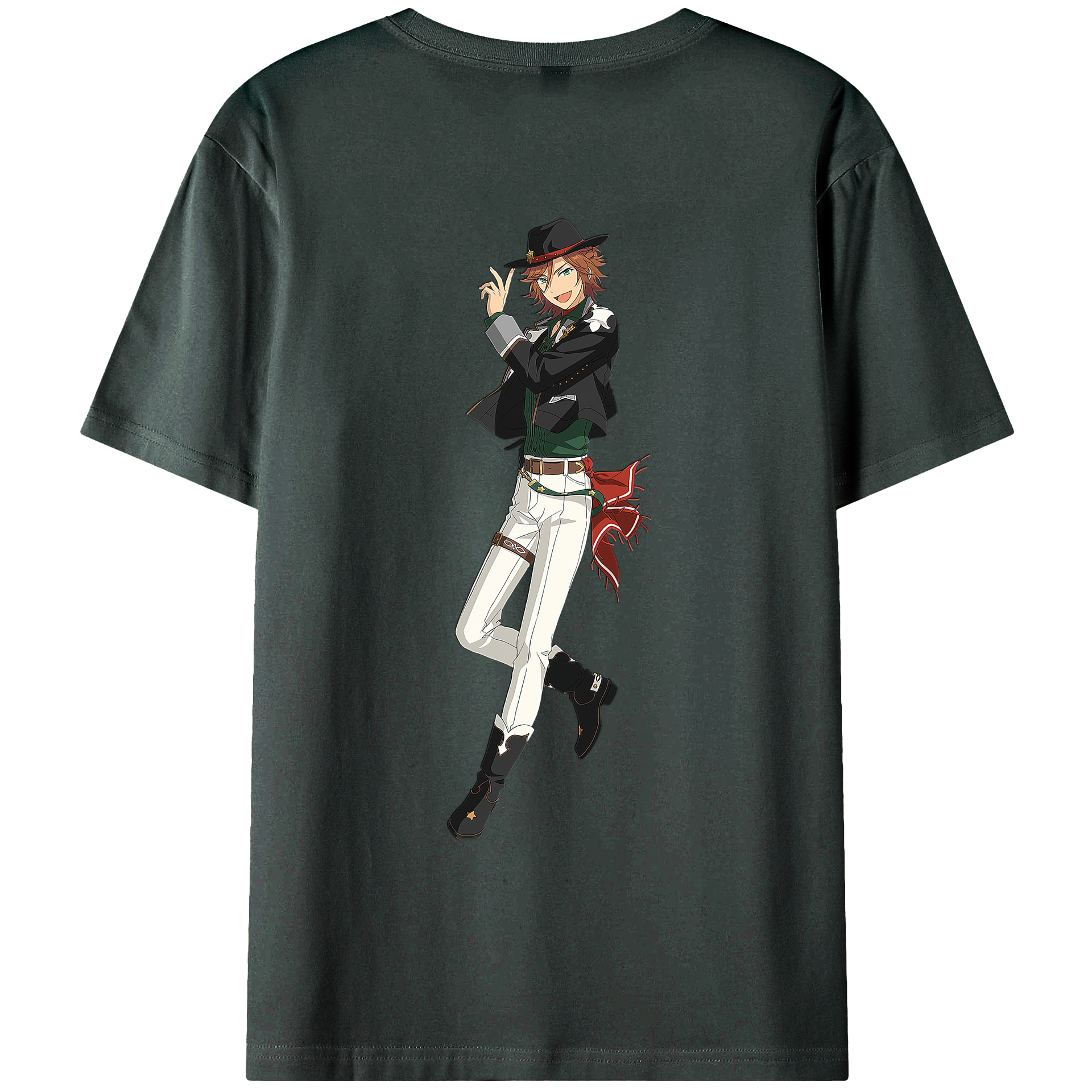 （画像用） あんさんぶるスターズ! Ensemble Stars 綿100％ メンズ半袖Tシャツ（バックプリント） 通気性